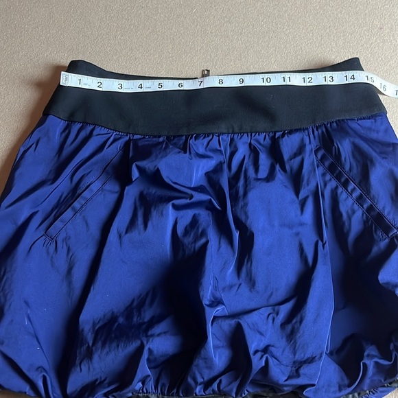 THEORY Leanian Bubble Mini Skirt- Vibrant Blue- 4 - Picture 7 of 8